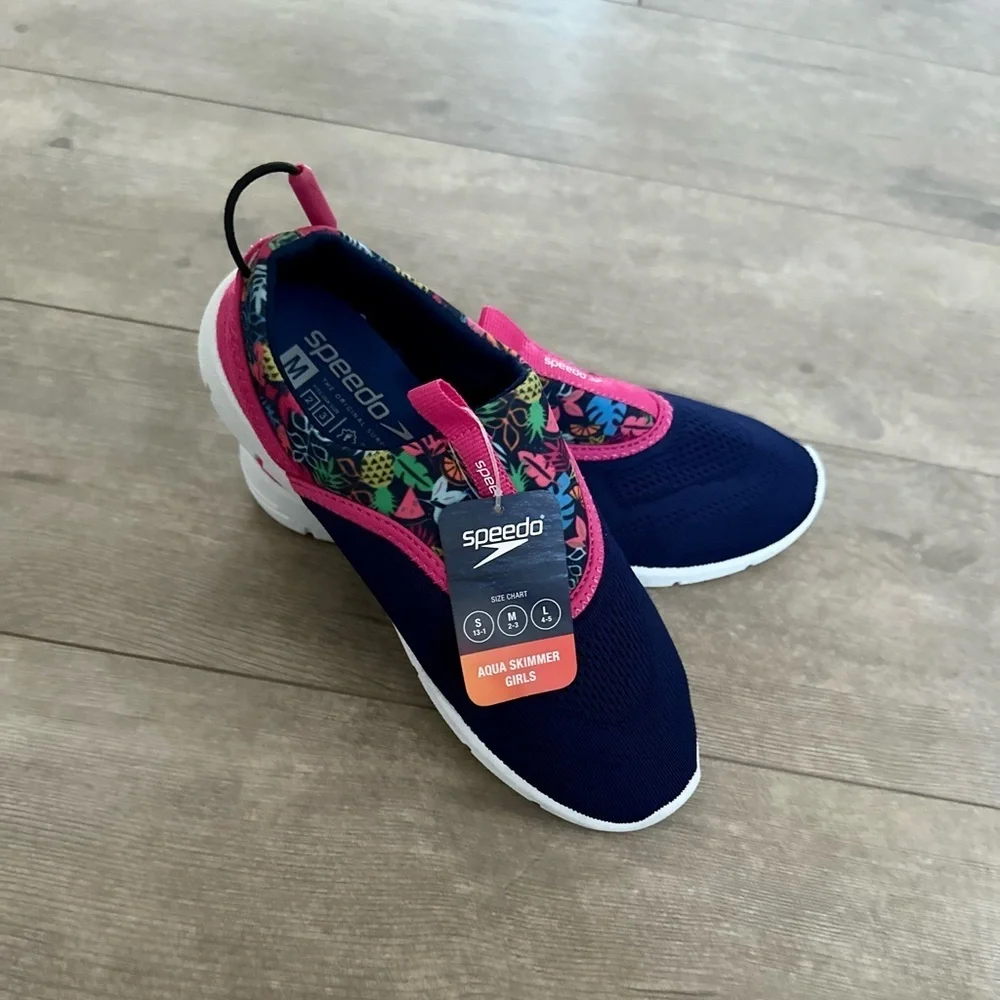 Speedo Junior Girls' Aquaskimmer Water Shoes size medium (2-3) new with tags